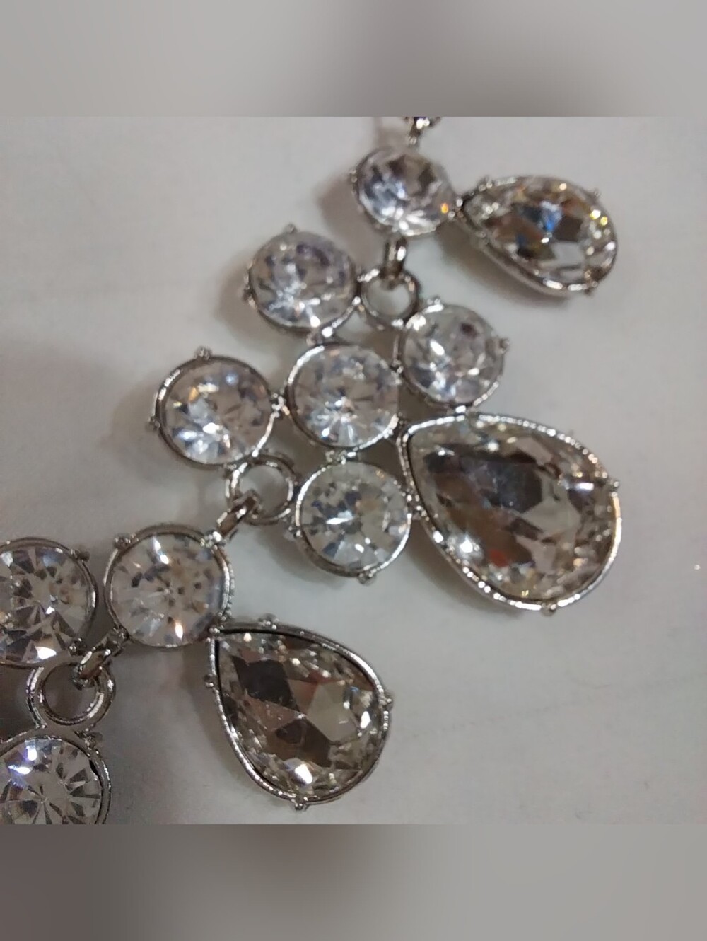 Paparazzi Debutante Drama teardrop rhinestone necklace - Picture 9 of 9